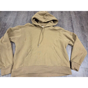 COZI Green/Yellow Hoodie Sweatshirt Women's Medium